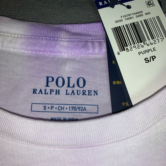 Ralph Lauren Purple Tie Dye T Shirt - Picture 3 of 4